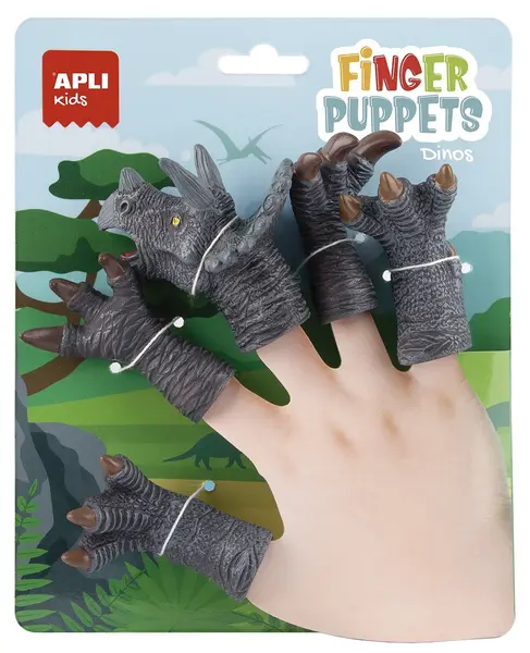 Păpuși pentru teatru de păpuși Arli - Triceratops, joc cu degetele