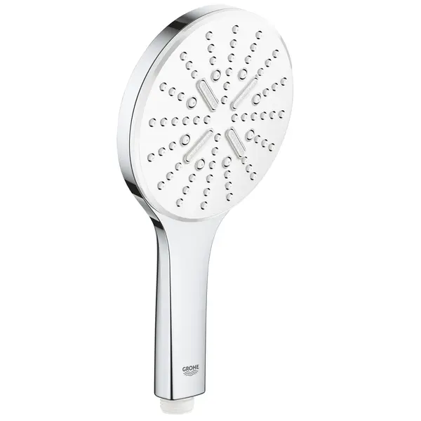 Para de dus Grohe Rainshower SmartActive 130 26544LS0, 1/2, universala, 3 pulverizari, anti-calcar, Crom/Alb