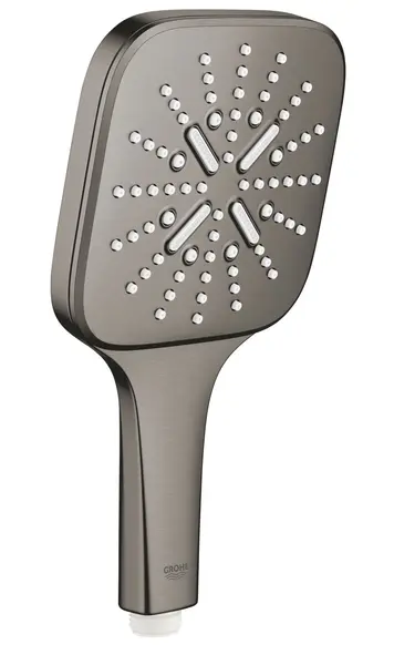 Para de dus Grohe Rainshower SmartActive Cube 130 26582AL0, 1/2 inch, universala, 3 pulverizari, anti-calcar, mat, Hard graphite