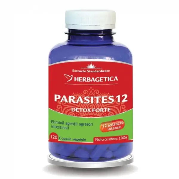 Parasites 12 Detox Forte, 120 capsule, Herbagetica