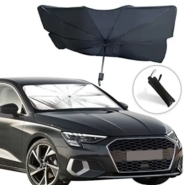 Parasolar Pliabil Tip Umbrela Parbriz Auto 130x75 cm Protectie UV