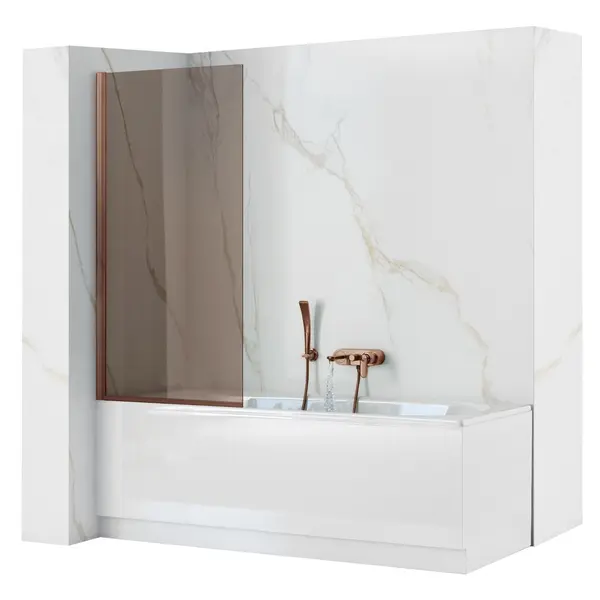 Paravan de baie Rea Elegant Brush Copper 70