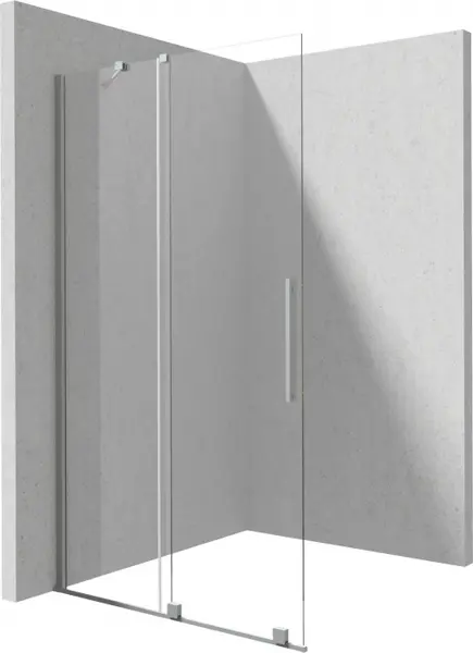 Paravan de dus glisant, 80x195 cm, sticla securizata 6 mm, otel, Deante Prizma