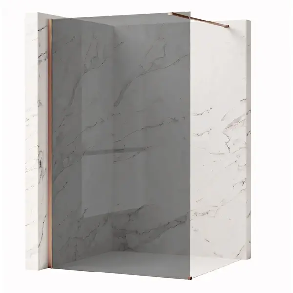 Paravan de dus Rea Flexi Grey / Brush Copper 80