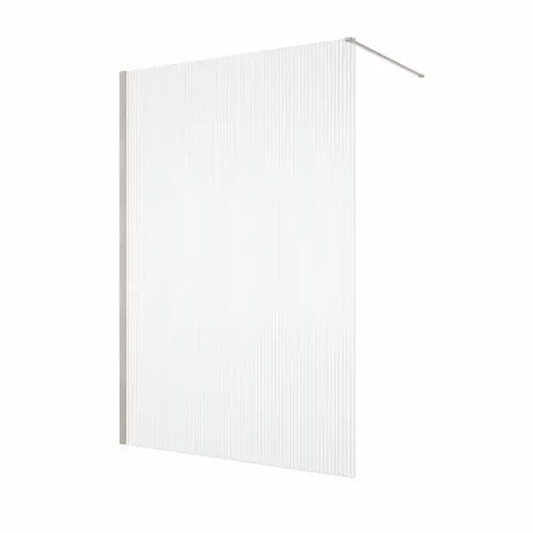 Paravan dus cu sticla riflata walk-in 120x200 cm, bronz periat, sticla 8 mm, Ronal Lina