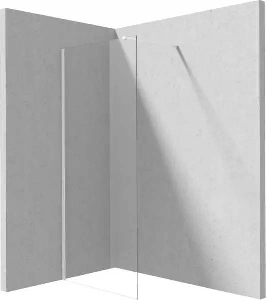 Paravan dus fix 80x195cm, sticla securizata 6 mm, alb mat, tehnologie Active-Cover, Deante Prizma