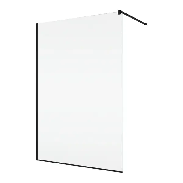 Paravan dus sticla walk-in 110x200 cm cu cadru metalic negru Sanswiss Easy