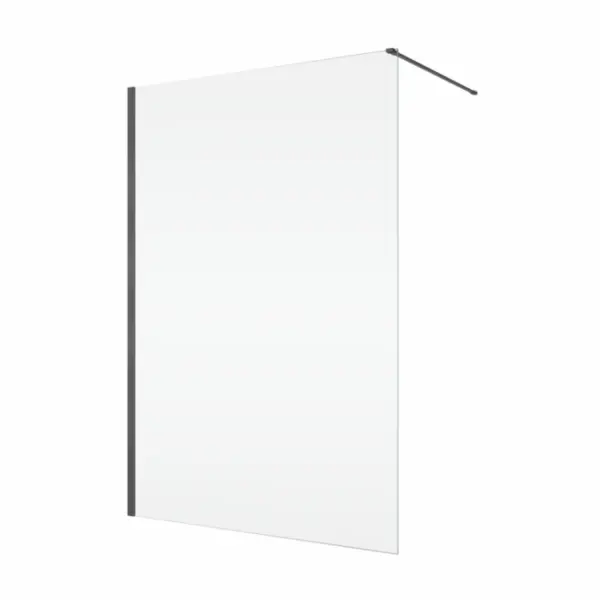 Paravan dus sticla walk-in 110x200 cm, gun metal periat, sticla 8 mm, Ronal Easy
