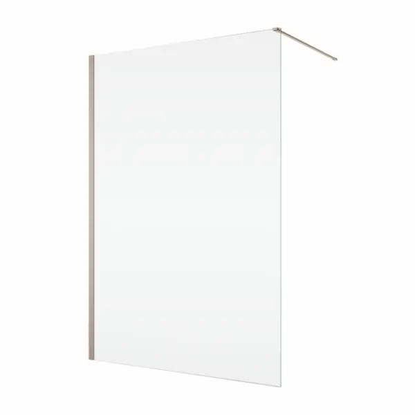 Paravan dus sticla walk-in 120x200 cm, champagne metal, sticla 8 mm, Ronal Easy