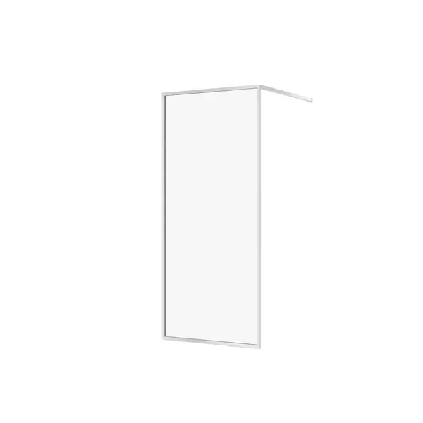 Paravan dus walk-in 90x200 cm Cersanit Larga, sticla securizata, profil crom