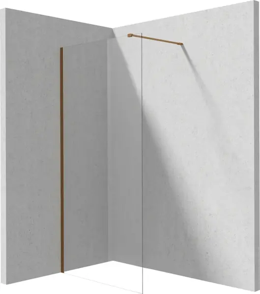 Paravan dus walk-in sticla securizata 120x195 cm, bronz periat, Deante Prizma