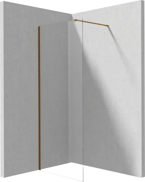 Paravan dus walk-in sticla securizata 70x195 cm, bronz periat, Deante Prizma