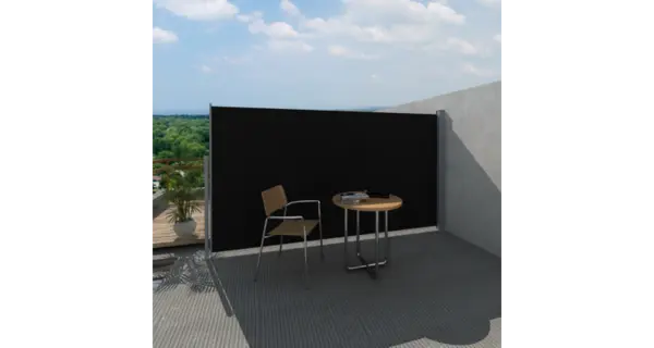 Paravan pentru Curte si Terasa Lateral 160 x 300 cm Negru