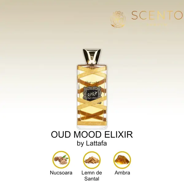 Parfum arabesc Oud Mood Elixir, Lattafa, apa de parfum 100 ml, unisex - Original Dubai