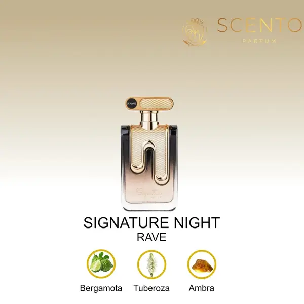 Parfum arabesc Signature Night, RAVE, apa de parfum 100 ml, femei