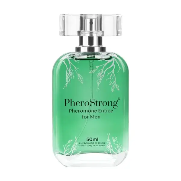 Parfum cu feromoni PHEROSTRONG Entice, pentru bărbați, cu note de bergamotă, floare de portocal și patchouli, 50 ml