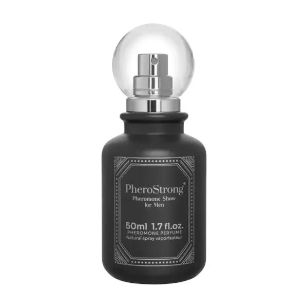Parfum cu feromoni PHEROSTRONG Show For Men, pentru bărbați, note de lavandă, boabe de tonka și rășină benzoică, 50 ml