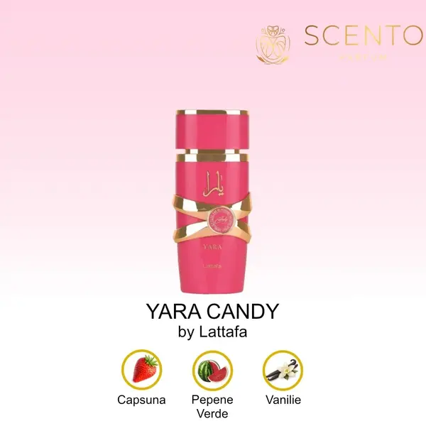 Parfum Yara Candy, Lattafa, apa de parfum 100 ml, femei - Original Dubai
