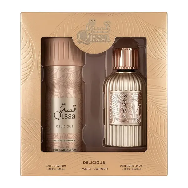 Paris Corner – Qissa Delicious Eau De Parfum 100ml + Deodorant Spray 200ml