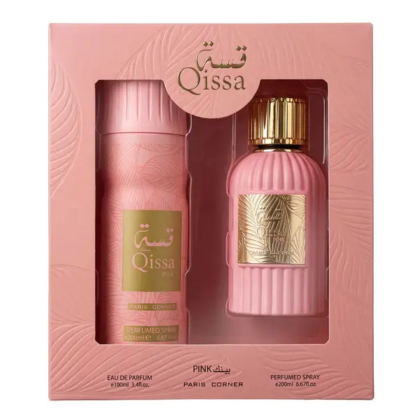 Paris Corner – Qissa Pink Eau De Parfum 100ml + Deodorant Spray 200ml