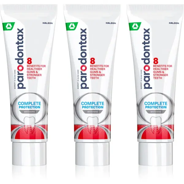 Parodontax Complete Protection Whitening pasta de dinti albitoare cu Fluor 3x75 ml