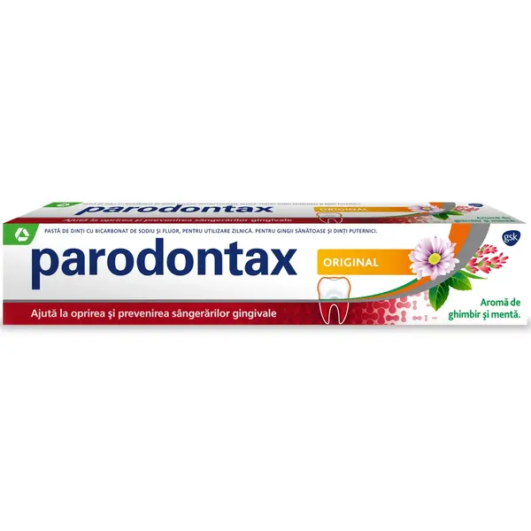 Parodontax Pasta de dinti, Original Menta Ghimbir, 75 ml