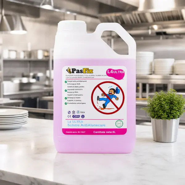 PasFix L4 ULTRA 5L Solutie Antialunecare Profesionala Podele Lucioase Bucatarii Hotel