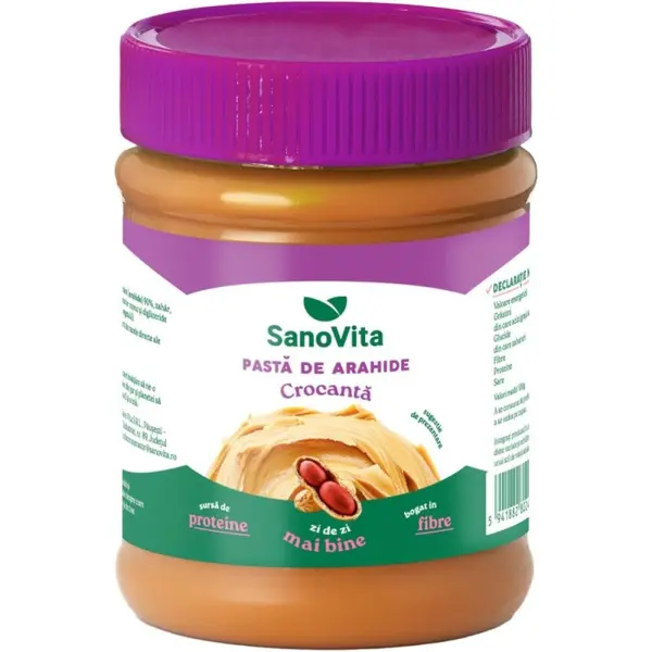 Pasta de Alune Crocanta, Sanovita, 375 g