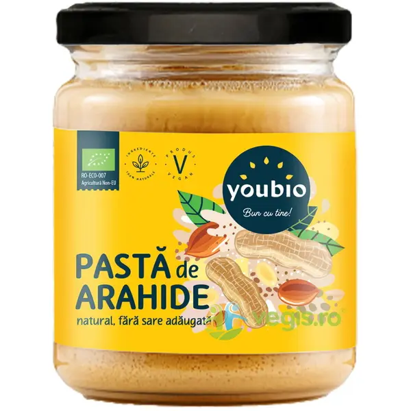 Pasta de Arahide fara Sare Adaugata Ecologica/Bio 250g