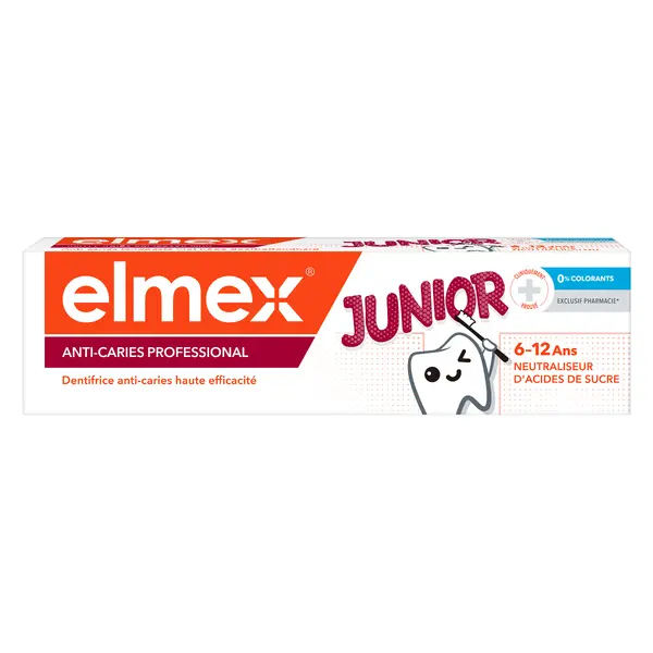 Pasta de dinti Anti Caries Professional Junior 6-12 ani, 75ml, Elmex