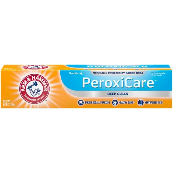 Pasta de Dinti, Arm & Hammer, Peroxicare, pentru Albirea Dintilor, Aroma de Menta, cu Fluor, 170gr