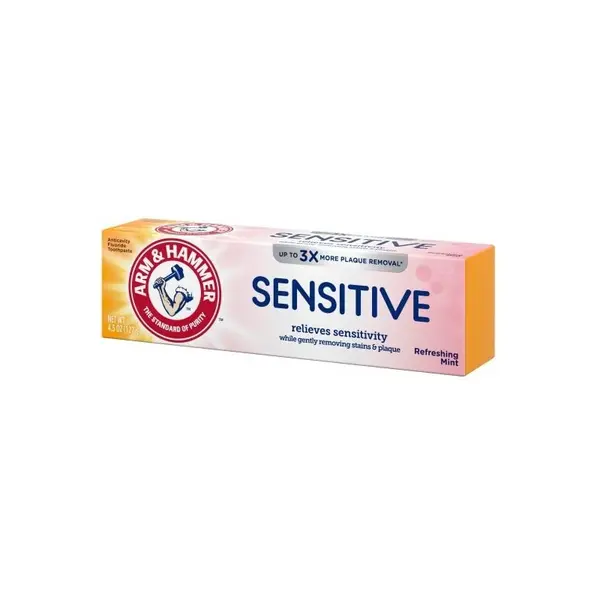 Pasta de Dinti, Arm & Hammer, Sensitive, pentru Reducerea Sensibilitatii si Intarirea Smaltului, cu Fluor, 121gr
