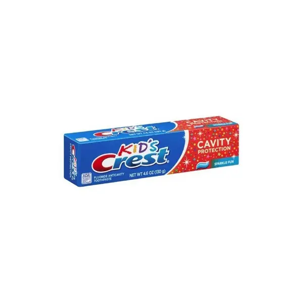 Pasta de Dinti Copii, Crest, Sparkle Fun, Aroma Bubble Gum, Culoare Albastra, 130gr