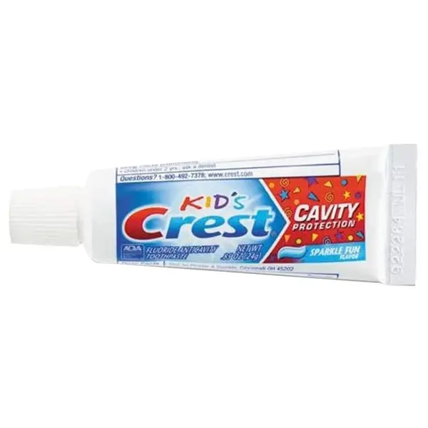 Pasta de Dinti Copii, Crest, Sparkle Fun, Aroma Bubble Gum, Culoare Albastra, 24gr