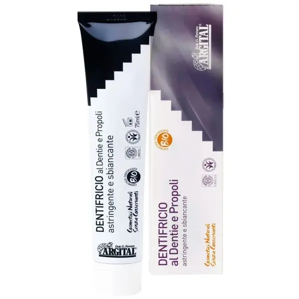Pasta de Dinti cu Dentie, Carbune de Fag, Propolis, 75 ml Argital