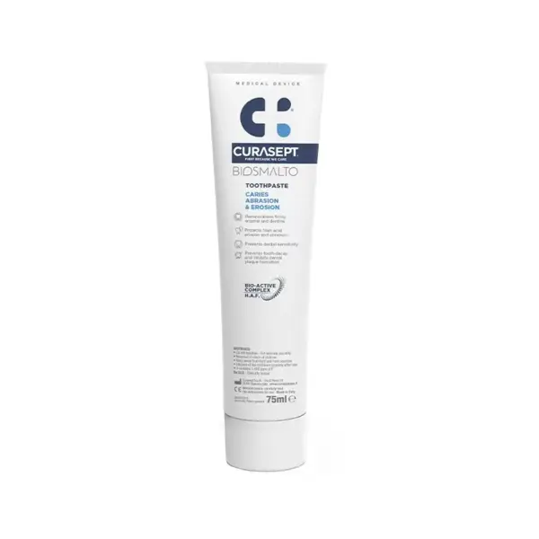 Pasta de Dinti, Curasept, Caries Biosmalto, pentru Repararea si Remineralizarea Smaltului, cu Fluor, 75ml