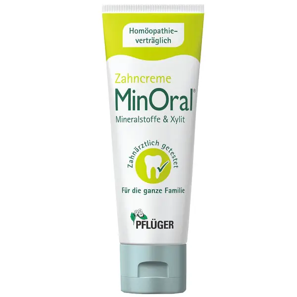 Pasta de Dinti Fara Fluor, Pfluger, MinOral, Vegana, Fara Menta, Potrivita Tratamentelor Homeopate, 75ml
