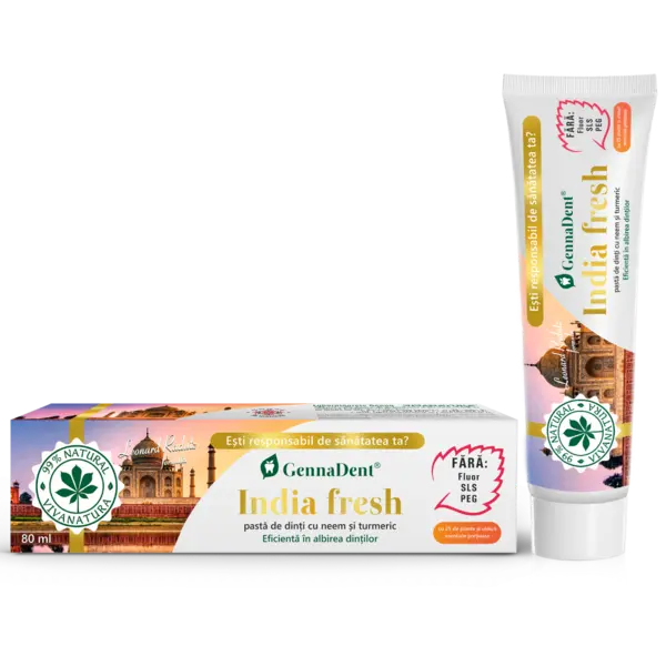 Pasta de dinti GennaGent India Fresh, 80ml, VivaNatura