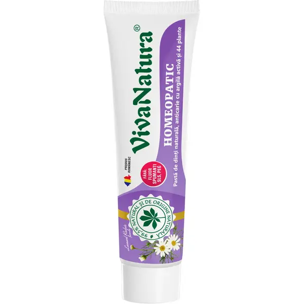 Pasta de Dinti Homeopatic cu Argila si 44 de Plante fara Fluor 80ml