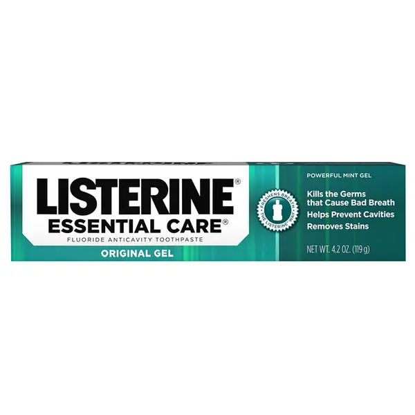 Pasta de Dinti, Listerine, Essential Care, Original Gel, Efect Antimicrobian pentru Respiratie Proaspata, 119gr