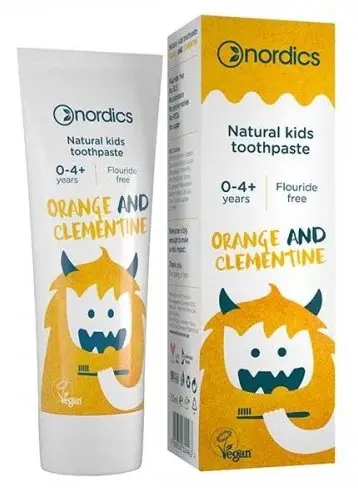 Pasta de dinti naturala pentru copii cu portocale si clementine 50ml Nordics