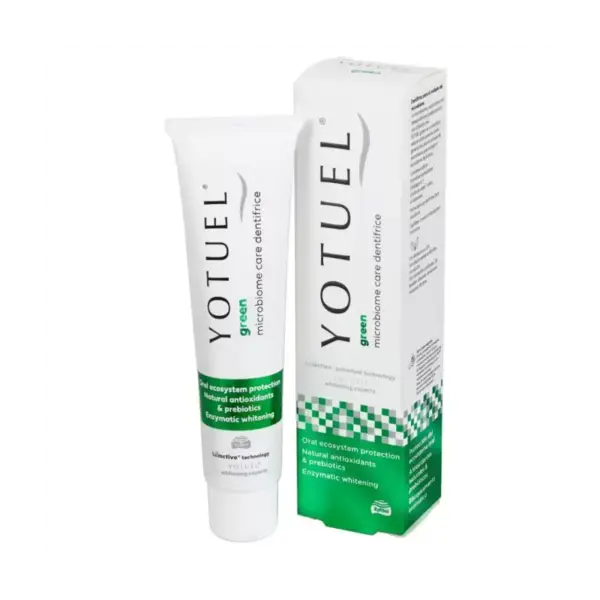 Pasta de Dinti, Yotuel, Green, cu Antioxidanti Naturali si Prebiotice, 1450ppm, cu Fluor, 75ml