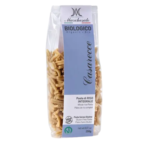 Paste din orez integral fara gluten Bio Casarecce, 250g, Marchesato