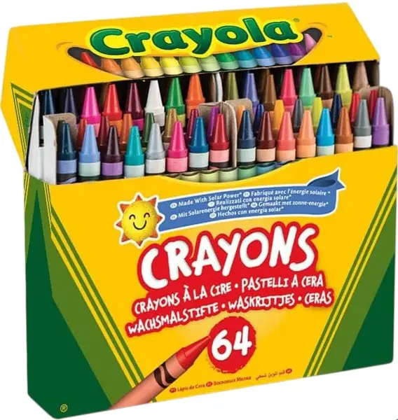 Pasteluri cerate Crayola - 64 culori + ascuțitoare