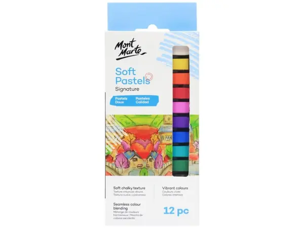Pasteluri soft Mont Marte 12 culori set