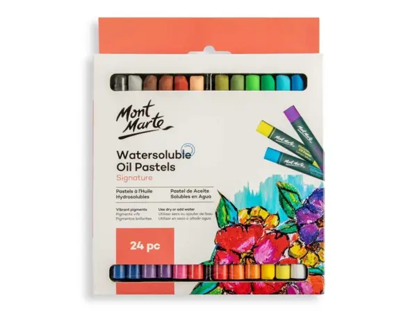 Pasteluri ulei solubile in apa Mont Marte, 24 culori set