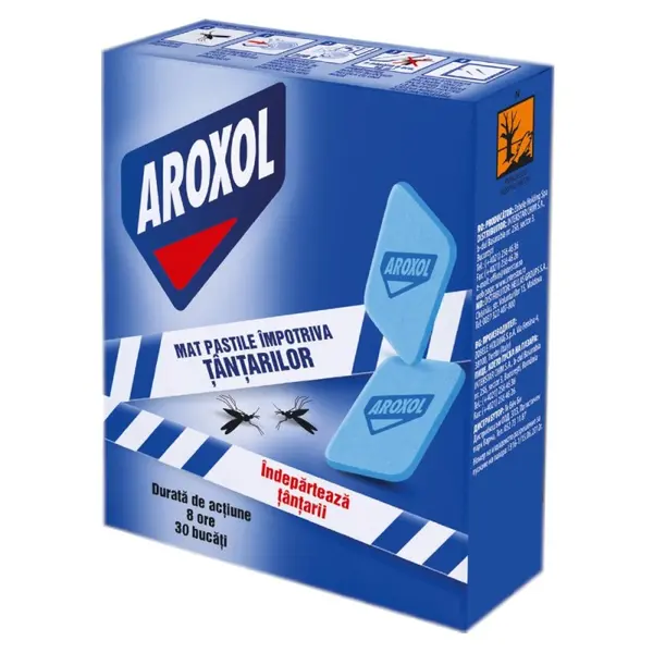 Pastile Impotriva Tantarilor Aroxol Mat, 30 Bucati