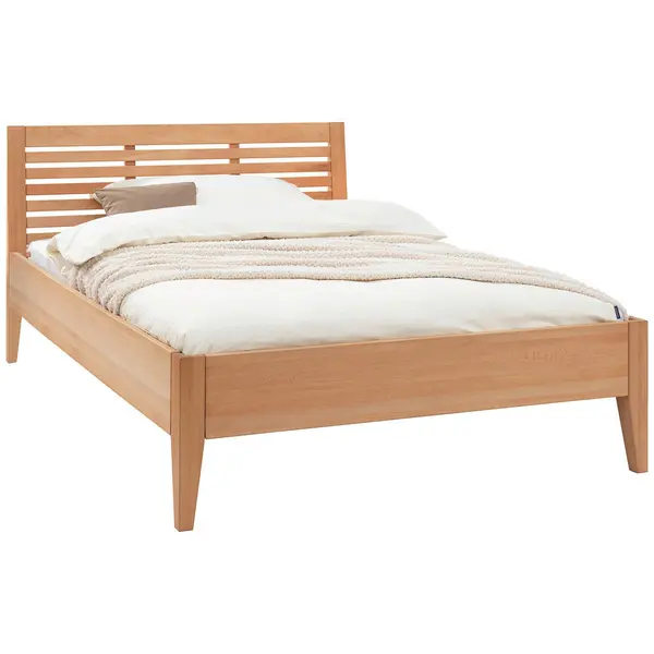 Pat, 140/200 cm, culoare lemn fag