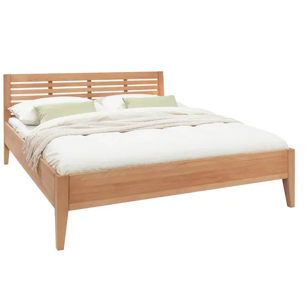 Pat, 180/200 cm, culoare lemn fag