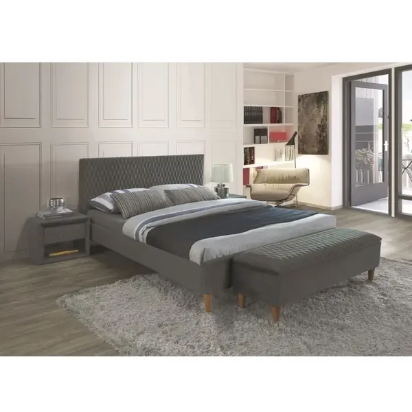 Pat AURIS VELVET 160 x 200 CM - Grey